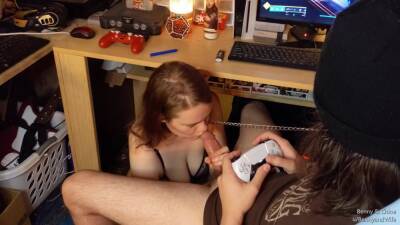 Playing Destiny And Getting A Blowjob That Ends In Her Swallowing My Cum - hclips.com