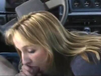 Blowjob in the car and cumshot in the mouth - nvdvid.com