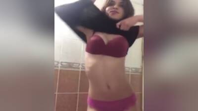 Hot Turkish Girl Undressing On The Toilet - hclips.com - Turkey