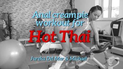 Hot Thai babe gets deep anal creampie workout from big cock - sexu.com - Thailand