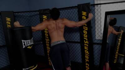 Muscular gym jock wanking for cumshot - nvdvid.com