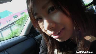 Cute Asian Brunette Teen Fingered After Blowing In The Car - hclips.com
