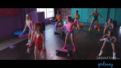 Abigail Mac - Girlsway 80s off the hook naughty girls gym with Abigail Mac - sexu.com
