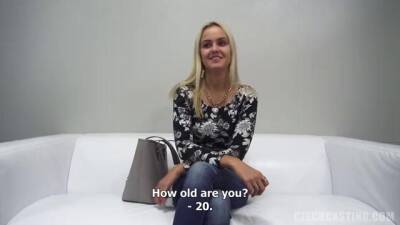 Czech blonde, Veronika is moaning from pleasure while getting fucked during a porn video casting - sunporno.com - Czech Republic