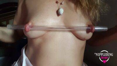 Nippleringlover Horny Milf Inserting 16mm See Through Tube In Extremely Stretched Pierced Nipples - upornia.com - Germany