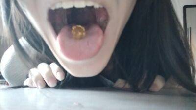 Giantess Uses Her Mouth To Play With Tinys - hclips.com
