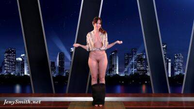 TV Hoster got naked during a news show. FANTASY TV - hclips.com