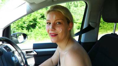 Driving a car with a lot of cum on my face - sunporno.com - Germany