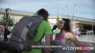 Interracial German couple fuck on the rooftop - sexu.com - Germany
