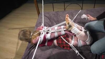 Olesya Hogtied With Of Ropes - hclips.com
