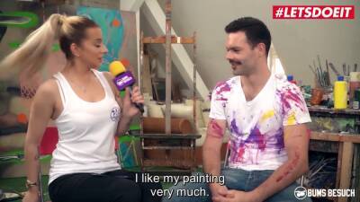 Thick Porn Star Wild Vicky Gets Painted And Fucked By Artist - sexu.com - Germany