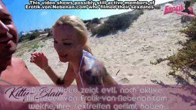 Sex on the beach with german skinny blonde public teen - sunporno.com - Germany