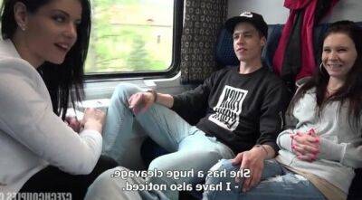 Slovakian teenagers fuck on the train - sunporno.com
