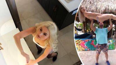 Tiny Teeny Blonde Girl Chanel Camryn Gives Huge Dominative Stud A Sloppy Blowjob - sexu.com