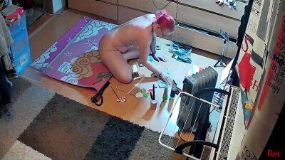 Caught Painting Nude Again - voyeurhit.com