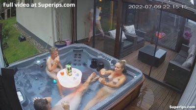 Ipcam German Nudist Family Enjoys The Jacuzzi - hclips.com - Germany