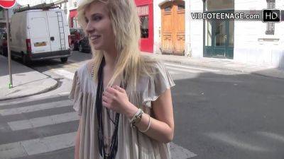shy 18 years old blonde girl first porn casting - hotmovs.com - France