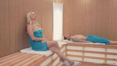 Skye Blue - Sauna Slut Gets A Threesome Video With Alex Legend, Skye Blue, Sophia Burns - Brazzers - hotmovs.com