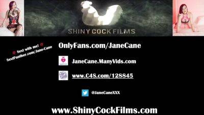 Jane Cane - Stepmom Jane Cane gets creampied by stepson in shiny POV clip - sexu.com
