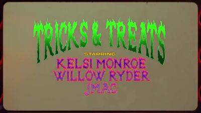 Kelsi Monroe - Willow Ryder - Kelsi Monroe, Willow Ryder And J Mac - Halloween Threesome With Hot Cowgirls Kelsi Mon - hotmovs.com