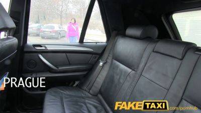 Czech babe with massive natural tits takes a wild ride in a fake taxi - sexu.com - Czech Republic - city Prague