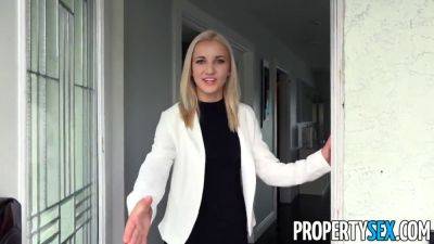 Jade Amber - Jade Amber's Only Men Business: Hot Blonde Real estate Agent Pleases Rich dude - sexu.com