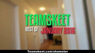Januar's Best of TeamSkeets: A Steamy Brunette and Blonde Session with a Cumshot - sexu.com