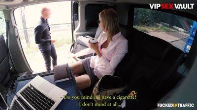 Jenny Smart - Jenny Smart, a Czech blonde babe, seduces Uber driver into hot car sex - VIPSEXVAULT - sexu.com - Czech Republic