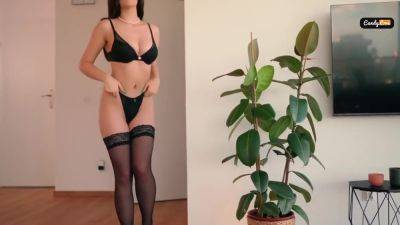 Candy Love - Slender Beauty In Stockings Has A Great Time Jumping On A Hot Dick - Candy Love - hotmovs.com