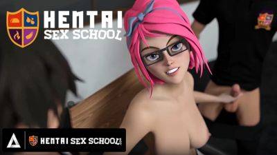 HENTAI SEX SCHOOL - Busty Hentai Teacher Shows Class Sex Techniques With Horny Students! CREAMPIE - txxx.com