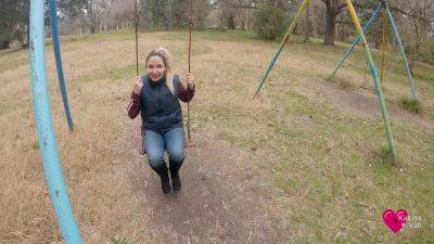 I Play On The Swing With My Big Dildo - upornia.com