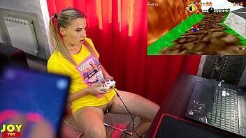 Letsplay Retro Game With Remote Vibrator in My Pussy - OrgasMario By Letty Black - xvideos.com