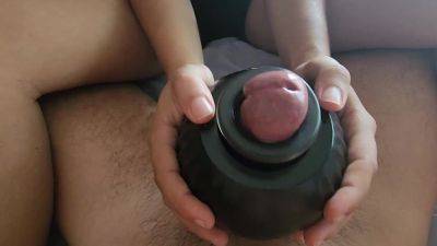 Big cock massaged by sophisticated toy until happy ending - anysex.com