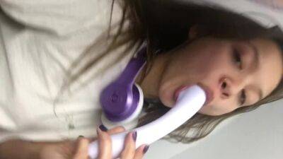 I play with my favorite sex toy in airplane toilet - anysex.com