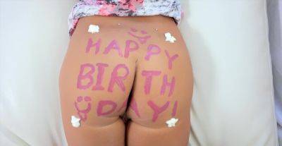 Mila Marx - Sensual beauty creamed well after enjoying her birthday present - alphaporno.com